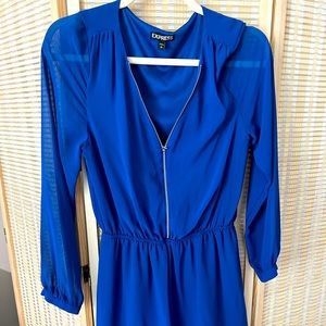 Electric blue long sleeves romper